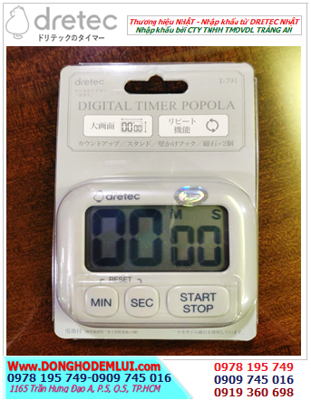 DRETEC T-791BE, Đồng hồ hẹn giờ đếm lùi TIMER DRETEC T-791BE chính hãng